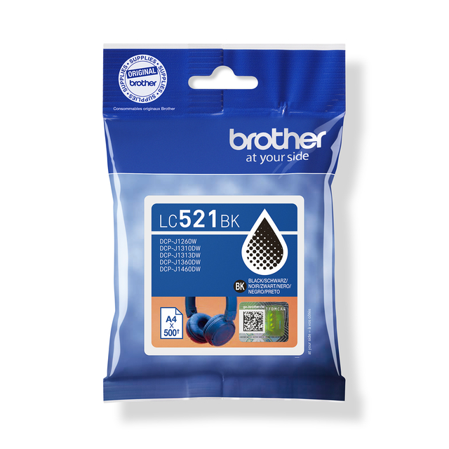 Inktcartridge Brother LC-521BK zwart afbeelding