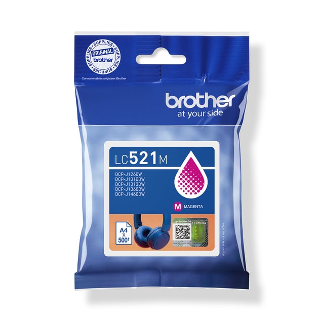 Inktcartridge Brother LC-521M rood afbeelding