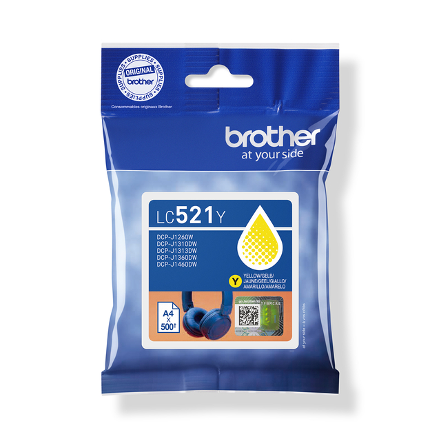 Inktcartridge Brother LC-521Y geel afbeelding