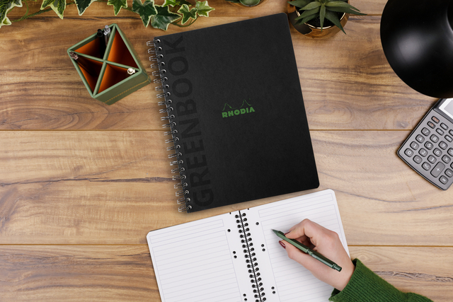 Notitieboek Rhodia Greenbook recycled A5+ lijn 160 pagina's 90gr hc — Foto 2 van 2