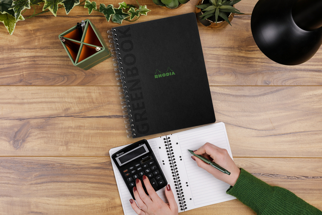 Notitieboek Rhodia Greenbook recycled A4+ lijn 160 pagina's 90gr hc — Foto 2 van 2