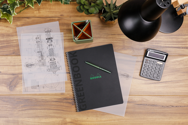 Notitieboek Rhodia Greenbook recycled A5+ lijn 160 pagina's 90gr sc — Foto 2 van 2