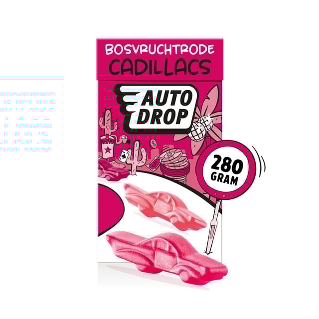Autodrop rode Cadillacs pak 280gr afbeelding