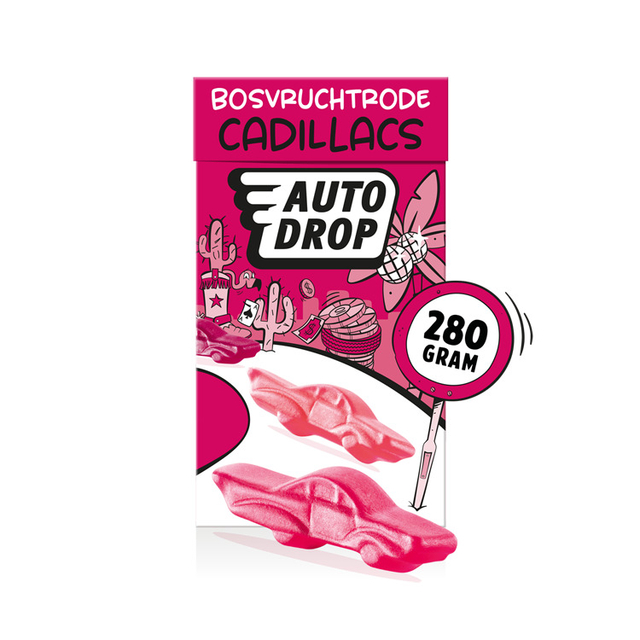 Autodrop rode Cadillacs pak 280gr afbeelding