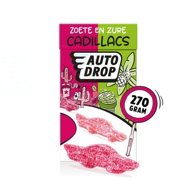 Autodrop zoete en zure Cadillacs pak 270gr afbeelding