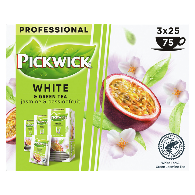 Thee Pickwick white&green jasmin&passionfruit 25x1.5gr afbeelding