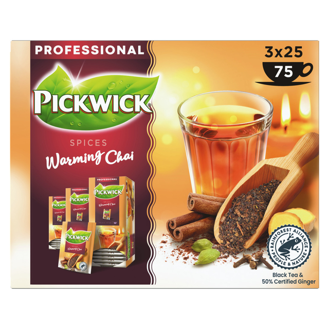Thee Pickwick warming chai 25x1.5gr afbeelding