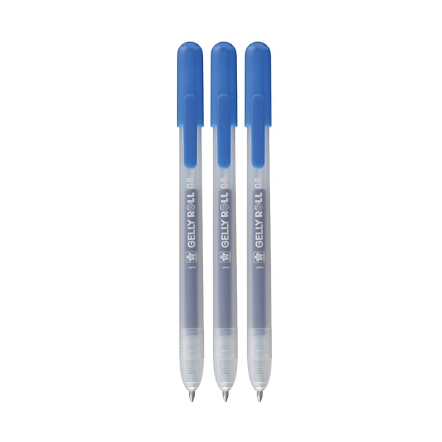 Gelschrijver Sakura Gelly Roll Classic 08 klikfunctie set à 3 stuks blauw afbeelding