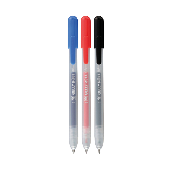 Gelschrijver Sakura Gelly Roll Classic 08 klikfunctie setà 3 kleuren afbeelding