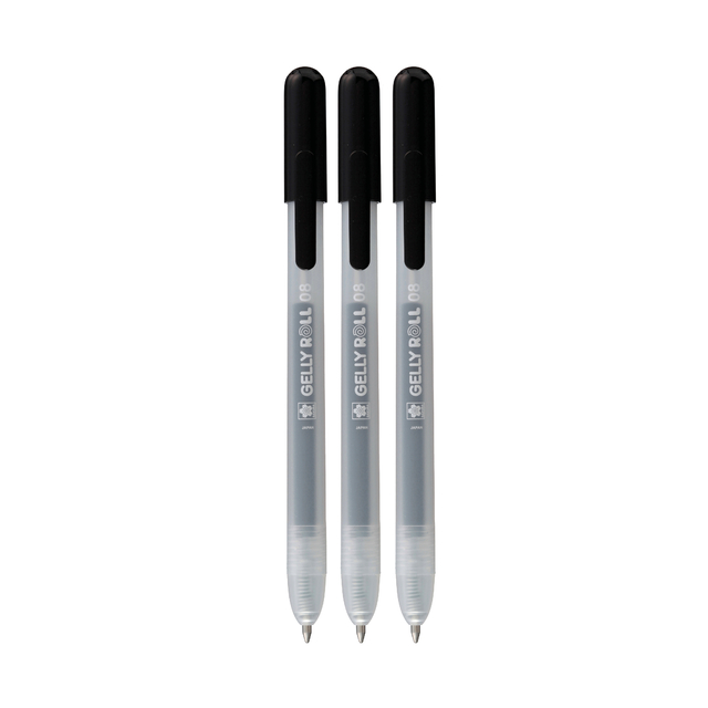 Gelschrijver Sakura Gelly Roll Classic 08 klikfunctie setà 3 stuks zwart afbeelding