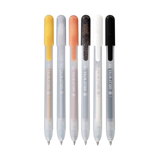 Gelschrijver Sakura Gelly Roll Special 08 klikfunctie setà 6 kleuren afbeelding