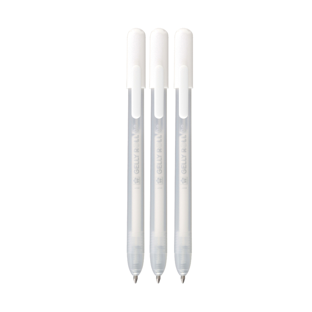 Gelschrijver Sakura Gelly Roll Classic 08 klikfunctie set à 3 wit