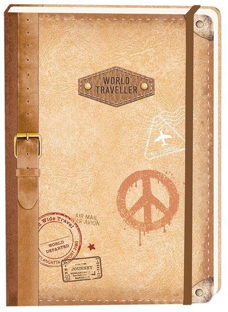 Notitieboek Travel A5 lijn 92 pagina&apos;s softcover afbeelding