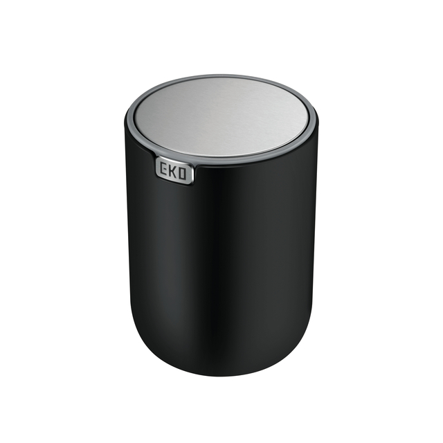 Afvalbak EKO Fandy 2 tafelmodel met swingdeksel 2,2 liter zwart — Foto 2 van 2