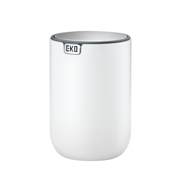 Afvalbak EKO Fandy 2 tafelmodel met swingdeksel 2,2 liter wit