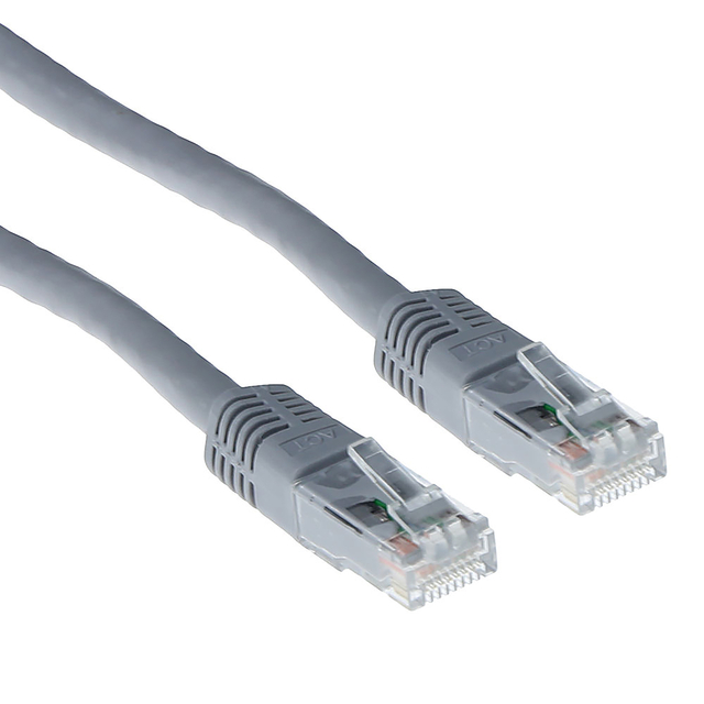 Kabel ACT U/UTP CAT6 patchkabel RJ45 Grijs 1 meter