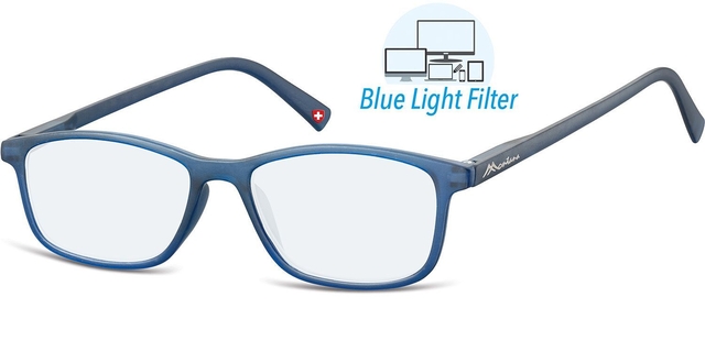 Leesbril Montana +2.50 dpt blue light filter blauw afbeelding