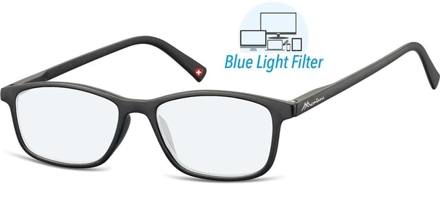Leesbril Montana +2.50 dpt blue light filter zwart afbeelding