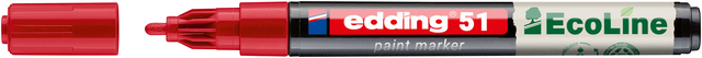 Paintmarker edding 51 EcoLine op waterbasis 1-2mm rood afbeelding