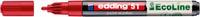 Paintmarker edding 51 EcoLine op waterbasis 1-2mm rood