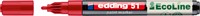 Paintmarker edding 51 EcoLine op waterbasis 1-2mm rood