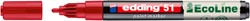 Paintmarker edding 51 EcoLine op waterbasis 1-2mm rood
