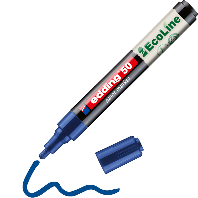 Paintmarker edding 50 EcoLine op waterbasis 2-3mm blauw — Foto 2 van 2