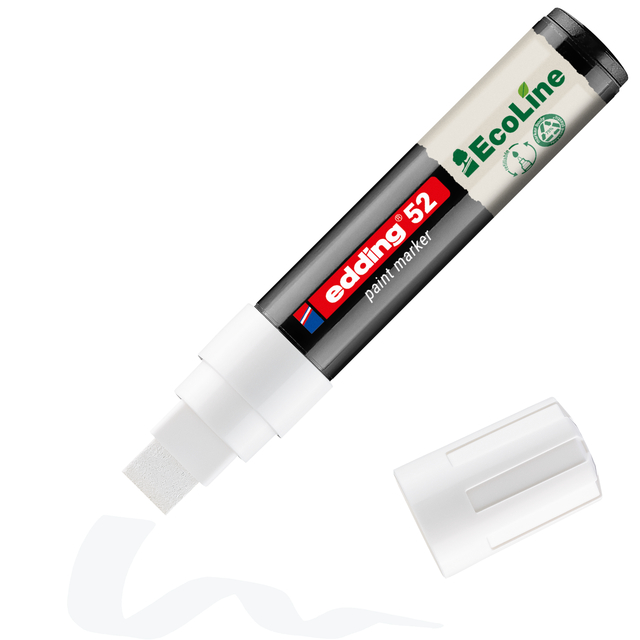 Paintmarker edding 52 EcoLine op waterbasis 4-15mm wit — Foto 2 van 2