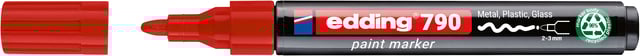 Paintmarker edding 790 op alcoholbasis 2-3mm rood afbeelding