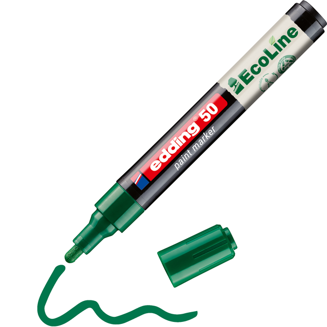 Paintmarker edding 50 EcoLine op waterbasis 2-3mm groen — Foto 2 van 2