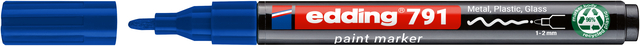 Paintmarker edding 791 op alcoholbasis 1-2mm blauw afbeelding