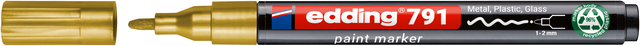 Paintmarker edding 791 op alcoholbasis 1-2mm goud afbeelding