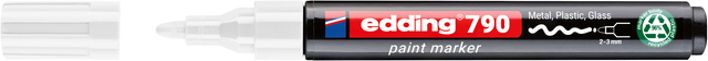 Paintmarker edding 790 op alcoholbasis 2-3mm wit afbeelding