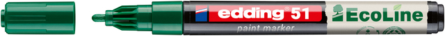 Paintmarker edding 51 EcoLine op waterbasis 1-2mm groen afbeelding