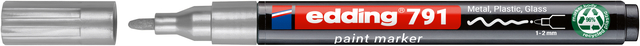 Paintmarker edding 791 op alcoholbasis 1-2mm zilver afbeelding