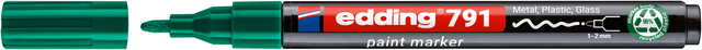 Paintmarker edding 791 op alcoholbasis 1-2mm groen afbeelding