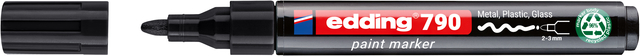 Paintmarker edding 790 op alcoholbasis 2-3mm zwart afbeelding