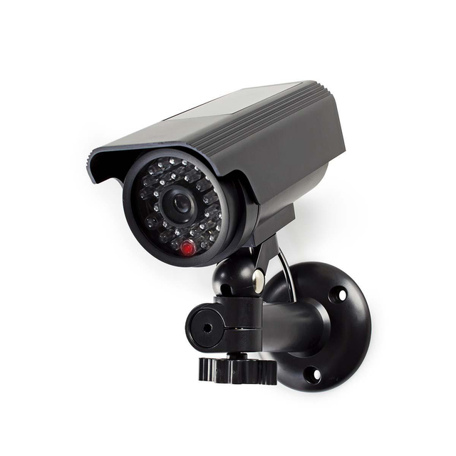 Dummy beveiligingscamera Nedis bullet solar buiten grijs afbeelding