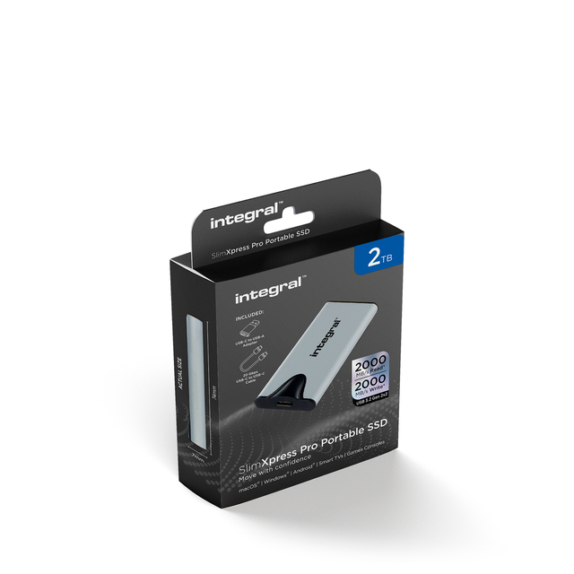 SSD Integral SlimXpress Portable USB-C 2TB afbeelding