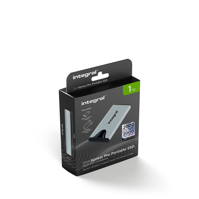 SSD Integral SlimXpress Portable USB-C 1TB afbeelding