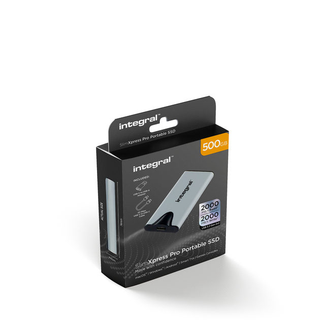 SSD Integral SlimXpress Portable USB-C 500GB afbeelding