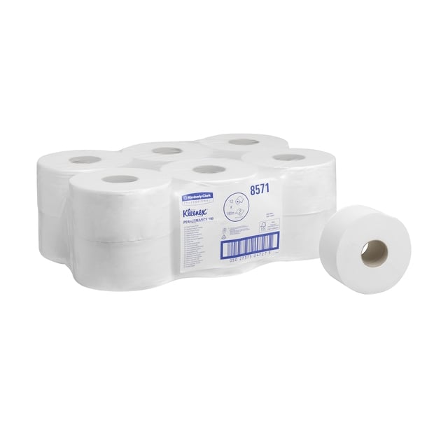 Toiletpapier Kleenex jumbo 2-laags 180m wit 8571 afbeelding