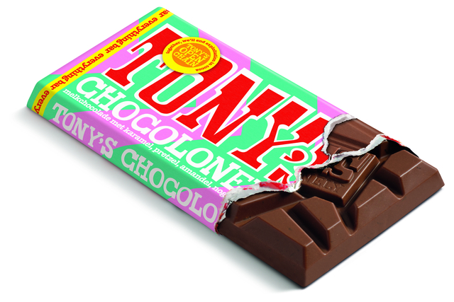 Chocolade Tony's Chocolonely melk everything reep 90 gram afbeelding