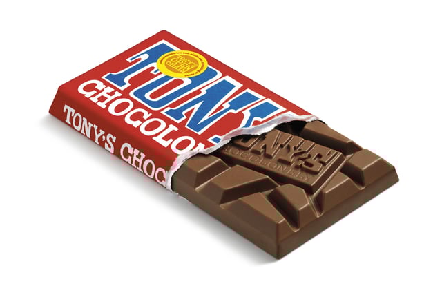 Chocolade Tony&apos;s Chocolonely melk reep 90 gram afbeelding