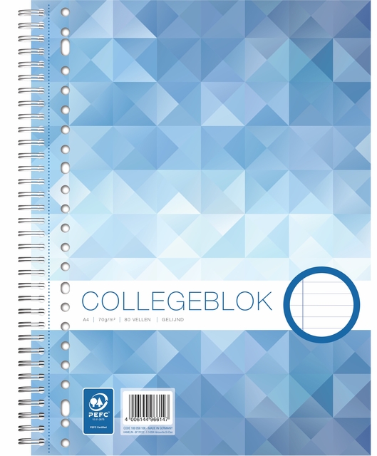 Collegeblok WORK A4 lijn 23-gaats 80vel 70gr afbeelding