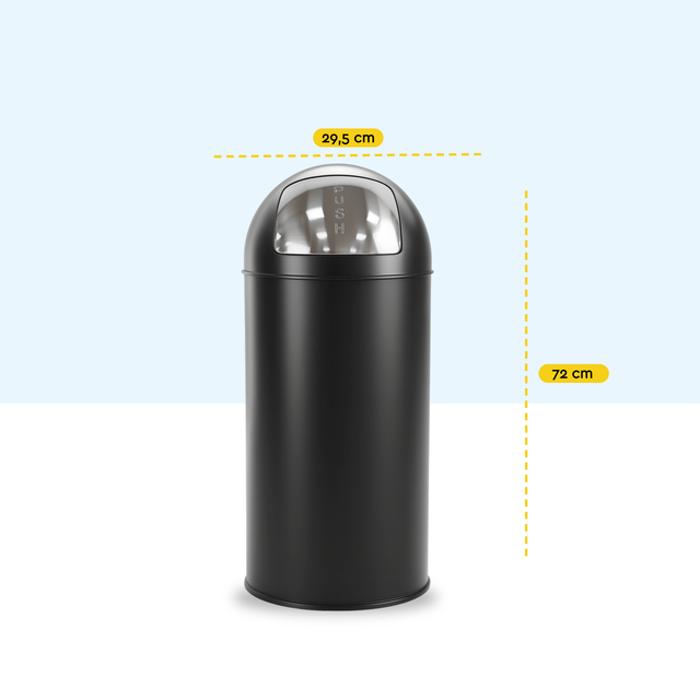 Afvalbak BRASQ Push Bin PB230+ 30 liter zwart — Foto 2 van 2