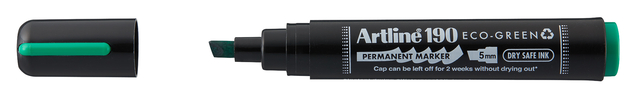 Permanent marker Artline 190 Dry Safe Eco schuin 2-5mm groen 1 Stuks
