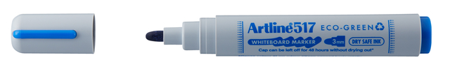 Whiteboardmarker Artline 517 Dry Safe Eco rond medium blauw