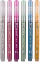 Viltstift Bruynzeel Kids assorti pastel glitter en zilver goud 6 stuks-2