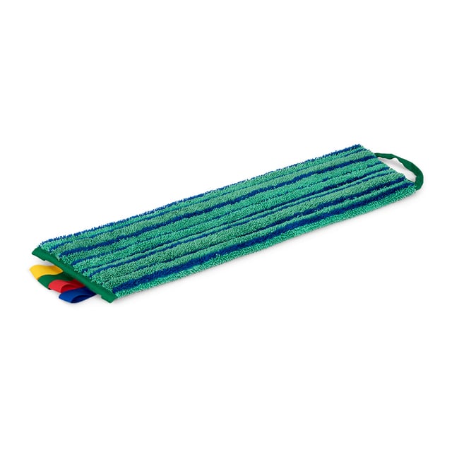 Vlakmop Greenspeed Velcro microvezel met schrobstroken 45cm donkergroen afbeelding